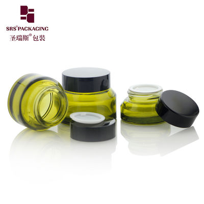 購入 15ml 30ml 50ml 空のケアパッケージ 塗料 緑色 独特のデザイン 化粧品 ガラスボトル 50g online manufacture