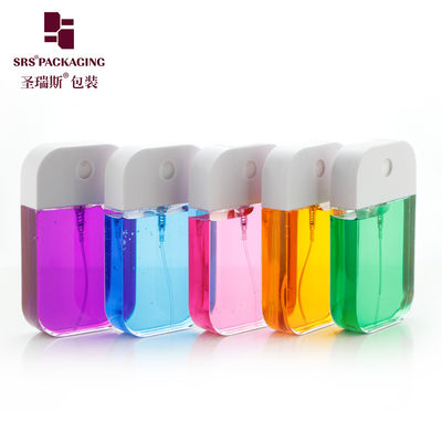 購入 卸売 ポケットサイズ 透明 PETG プラスチック 香水 梱包 方形 電話 霧スプレー ボトル 50ml online manufacture