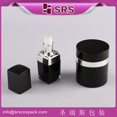 購入 SRS 中国サプライヤー 空き四角形アクリルローションボトルと丸い50g空気のないクリームボトルセット online manufacture