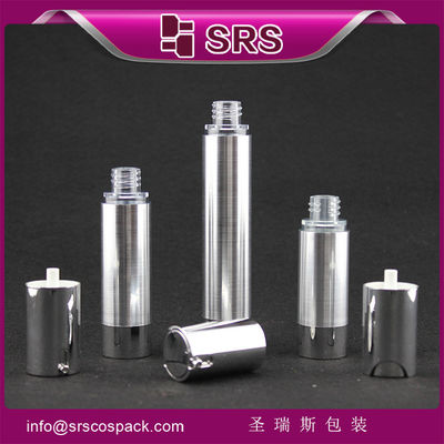 購入 TA021 15ml 30ml 50ml シリンドル形の銀色空気のない化粧品ポンプボトル online manufacture