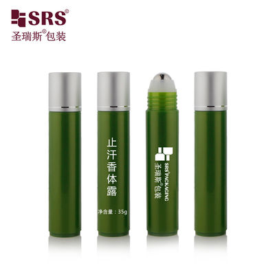 購入 PP PCR リサイクル可能な空き化粧品パッケージ プラスチック丸いロールボール 卸売 35ml ボトル online manufacture