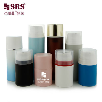 購入 丸いスナップオンスタイル PP PCR リサイクル素材 カスタムカラー 150ml 空気のないポンプボトル online manufacture