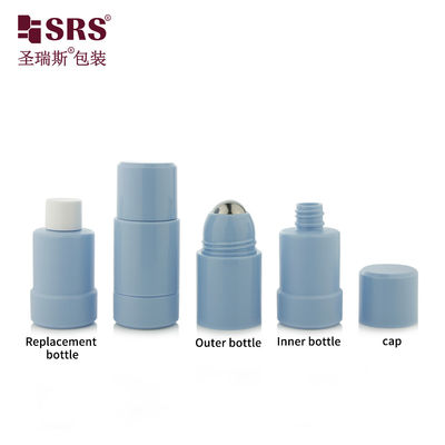 購入 空の化粧品包装 ロールボール 交換可能なPP PCR 50ml ロールオンボトル online manufacture