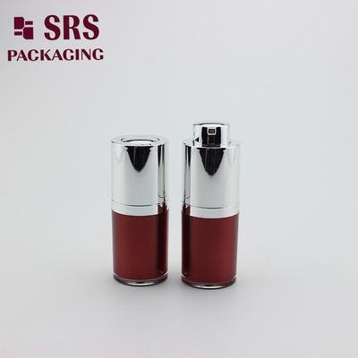 購入 A020 空気のないボトル メーカー 15ml 赤色塗装 アクリルスクロールアップ蓋ボトル online manufacture