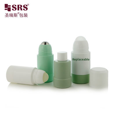購入 50ml 75ml 空き 交換可能な リフィール PP PCR リサイクル 注射 オーダーメイド カラー デオドラント 贅沢 ロールオン ボトル online manufacture