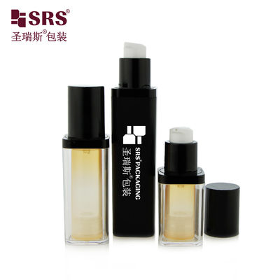 購入 空きPET 交換可能な二重壁 方形 カスタム色 顔血清 空気のないボトル 50ml online manufacture