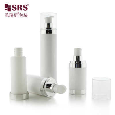 購入 15ml 30ml 50ml 空の化粧品パッケージ 顔クリームポンプ 交換可能な白色空気のないボトル online manufacture