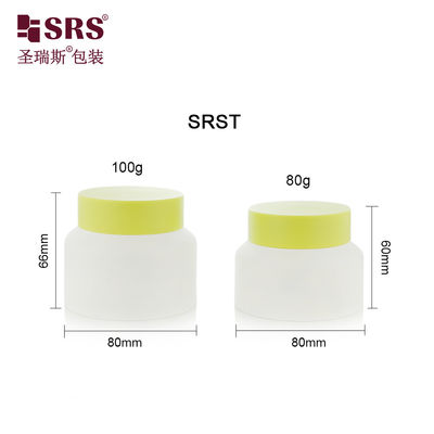 購入 SRST-80g 100g PP PCR 丸型 新しいデザインの体洗浄クリーム 容器 容器 環境に優しい素材の包装 online manufacture