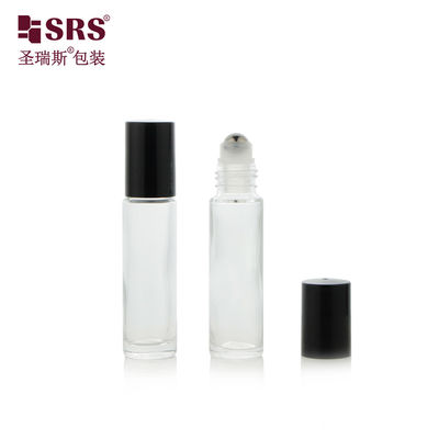 購入 Whosale香水包装 10ml 透明ガラスのロールボールロール ボトル 真空テスト 100% 漏れがない 皮膚ケア用エッセンシャルオイルのためのスタールヘッドアプリケーションマッサージ器 online manufacture