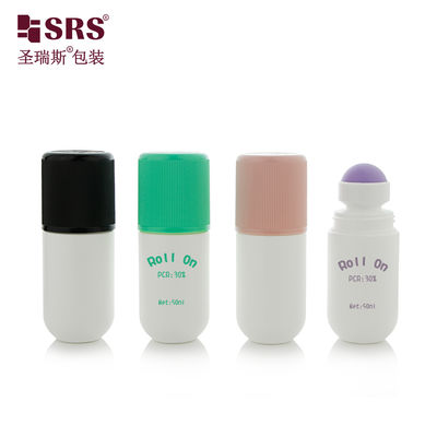 購入 RPPA1-50ML Round Bottom PP Solid Color With Colorful Cap Customized No Leakage Pain Relief Gel Roll On Massage Bottle online manufacture