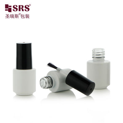 購入 DH-1B 4.5ML Round Bottom Glass Nail Polish Bottle With Brush Painted White Color Logo Printing online manufacture