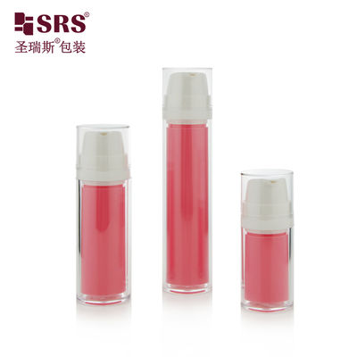 購入 SRSA404 15ml 30ml 50ml Double Wall Clear AS Plastic Cosmetic Lotion Foundation Bottle Customized online manufacture