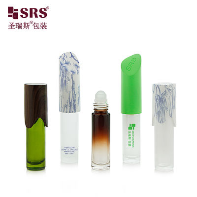 購入 イノベティブなガラスロールオンボトル (10ML) オーダーメイド形蓋,美容ブランドのための形容可能なデザイン online manufacture