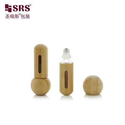 購入 BG-5ML かわいいミニポータブル 丸い底と丸いキャップ 竹 ローラー 鋼ボール ボトル 精油の香水用 online manufacture