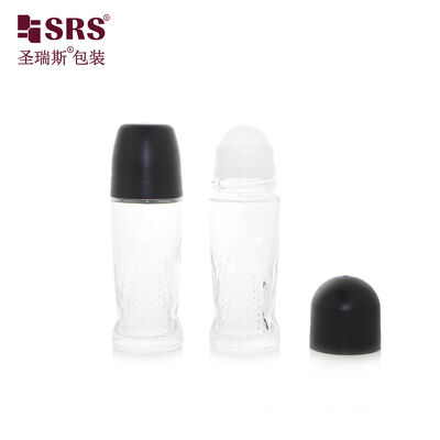 購入 BLPG-A 50ml ユニークな形状のガラス製厚肉ローラーボールボトル、デオドラントジェル、鎮痛ジェル包装用 online manufacture