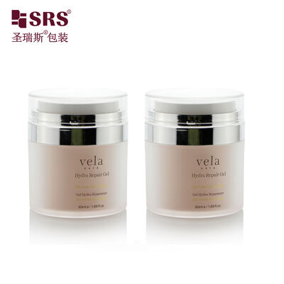 購入 A100-1 15ml 30ml 50ml アクリル 無気瓶容器 交換可能な顔クリーム 瓶 塗装された色彩ロゴ印刷 online manufacture