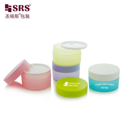 購入 SRSQ 100g 丸い形 空のPPPCR化粧品 容器 顔クリーム 卸売 online manufacture