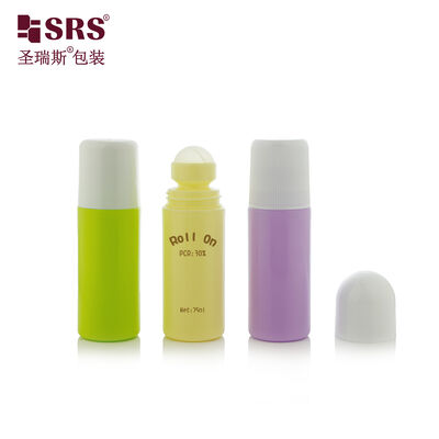 買う 75ml PP PCR Roll On Bottle デオドラント・ボディマッサージ用リサイクルプラスチック オイルパッケージング online manufacture