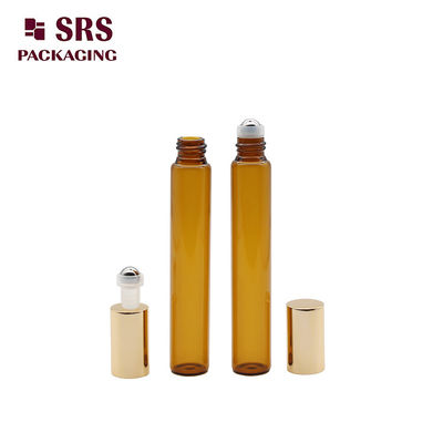 購入 10ml 高級 薄壁 ポケット 旅行 サイズ 精油 アンバー ガラス ロール ボトル online manufacture