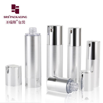 購入 15ml 30ml 50ml コスメティック カスタム シルバー 空っぽ 空気のない眼クリーム ボトル online manufacture