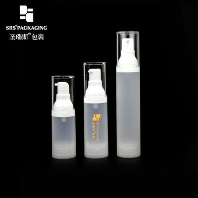 購入 15ml 30ml 50ml プラスチックのPP化粧品 空の空気のないポンプ血清ボトル online manufacture