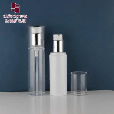購入 120ml カスタム リサイクル可能なPCR素材 空のローションポンプ フラットPETボトル online manufacture
