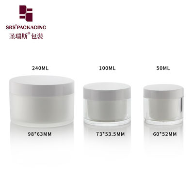購入 50ml 100ml 240ml クリアアクリルプラスチック 交換可能なボトル 空い 卸売 クリームボトル online manufacture