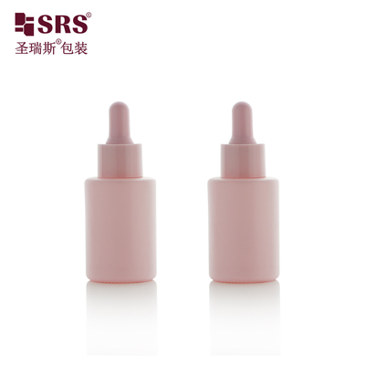 可愛い丸いガラスボトル 香水 精油 ピンクドロッパーボトル 30ml