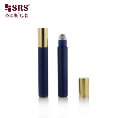 8ml シリンダー プラスチック PP リサイクル可能 アルミ キャップ スチール ボール マッサージ 眼クリーム ロール オン ボトル