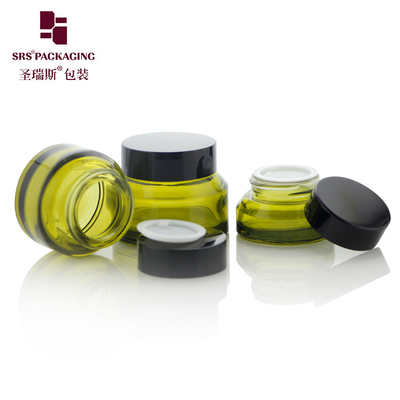 15ml 30ml 50ml 空のケアパッケージ 塗料 緑色 独特のデザイン 化粧品 ガラスボトル 50g