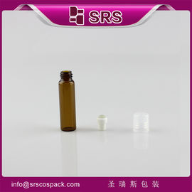 SRS 卸売 5ml ガラスシリンダー プラスチックキャップ付きの香水瓶のアンバーロール