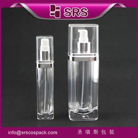 透明な四角形 L051 15ml 30ml 60ml 120ml 皮膚用化粧品ボトル