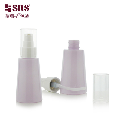 70ml ユニークな円形 カスタムカラー プラスチックローションボトル PETポンプボトル