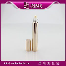 15ml 17mm直径の 金属化されたバラゴールドのガラスボトル 真の金玉とアルミキャップ