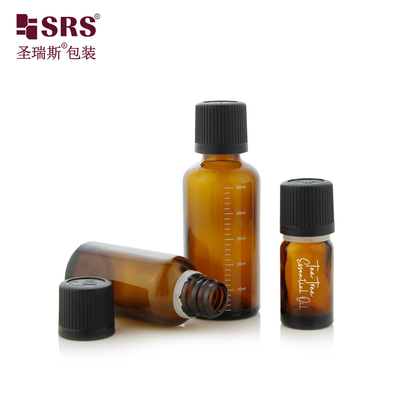スクリュータイプ 注射 黒色 防子キャップ ガラスボトル エッセンシャルオイルボトル 50ml