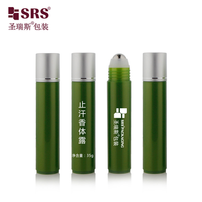 PP PCR リサイクル可能な空き化粧品パッケージ プラスチック丸いロールボール 卸売 35ml ボトル