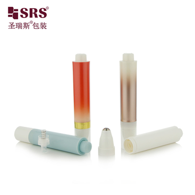 空き化粧品 贅沢品 PP PCR 丸型 空気のないポンプ 眼クリーム 10ml ボトルにロール