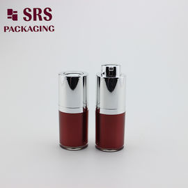 A020 空気のないボトル メーカー 15ml 赤色塗装 アクリルスクロールアップ蓋ボトル