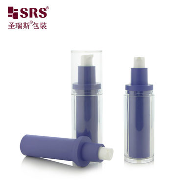 30ml 1オンス 空きカスタムインジェクション PET ダブルウォール 交換可能な無空気ポンプローションボトル