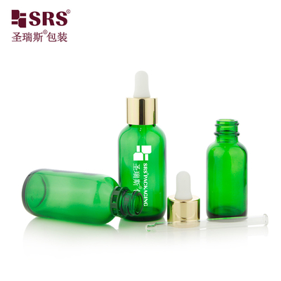 30ML 60ML 送料の準備ができ 緑色のアルミの肩ガラスボトル