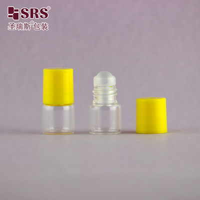 BLP-1ML ミニ 旅行サイズ 透明 ガラス 瓶 ローラー ボール ボトル 精油 香水 漏れ ない