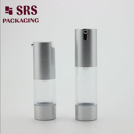 TA021 15ML 30ML 50ML マットシルバープラスチックローションポンプボトル