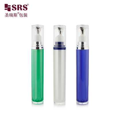 LR001-15ML 塗装されたカスタムカラー アクリル外瓶 眼クリーム用 高級化粧品用 メタル用剤付き