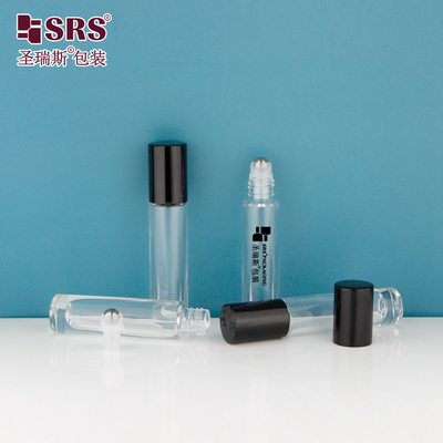GB1-5ML 厚底 贅沢 透明 ガラス ロールオン スチール ボール 香水 ボトル 適用器