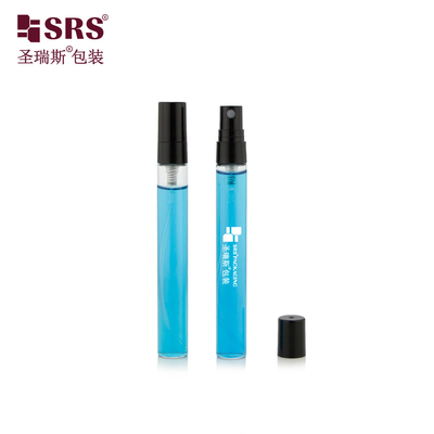 BLPP-10ML 14mm DIA 薄霧 ポケットサイズ 透明チューブ ガラスボトル 黒いプラスチックスプレーポンプ 香水用