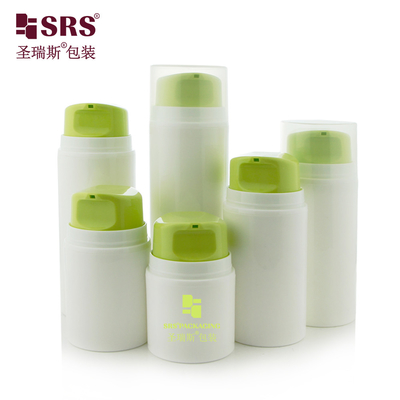 PA605 30ml 50ml 80ml 100ml 120ml 150ml 200ml 注射 輝く緑色 綺麗な顔クリーム ポンプ ボトル 空気のない漏れ防止ボトル
