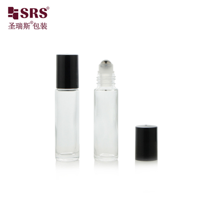 Whosale香水包装 10ml 透明ガラスのロールボールロール ボトル 真空テスト 100% 漏れがない 皮膚ケア用エッセンシャルオイルのためのスタールヘッドアプリケーションマッサージ器