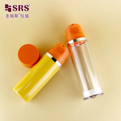 A0215 スナップオン スタイル プラスチック 丸型 顔血清瓶 AS 掃除瓶 空き 皮膚ケアジェル 包装 空気なし