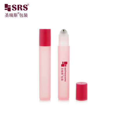 RPP-15ML レッド フラット プラスチック スクリュー キャップ 漏れなし PP ロールオン ボトル 鉄ボール 眼ジェル 痛みを和らげる