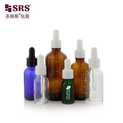 D001 精油貯蔵液 18/415 5ml 10ml 15ml 20ml 30ml 50ml 100ml サイズに輝く滴水器を装着したガラスボトル